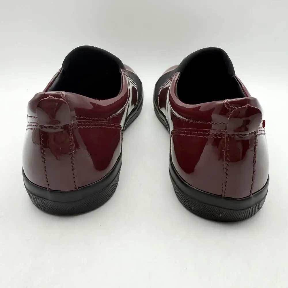 Marc Joseph Womens Jay Street Walking Shoes US 8.5 M Burgundy Patent Leather EUC